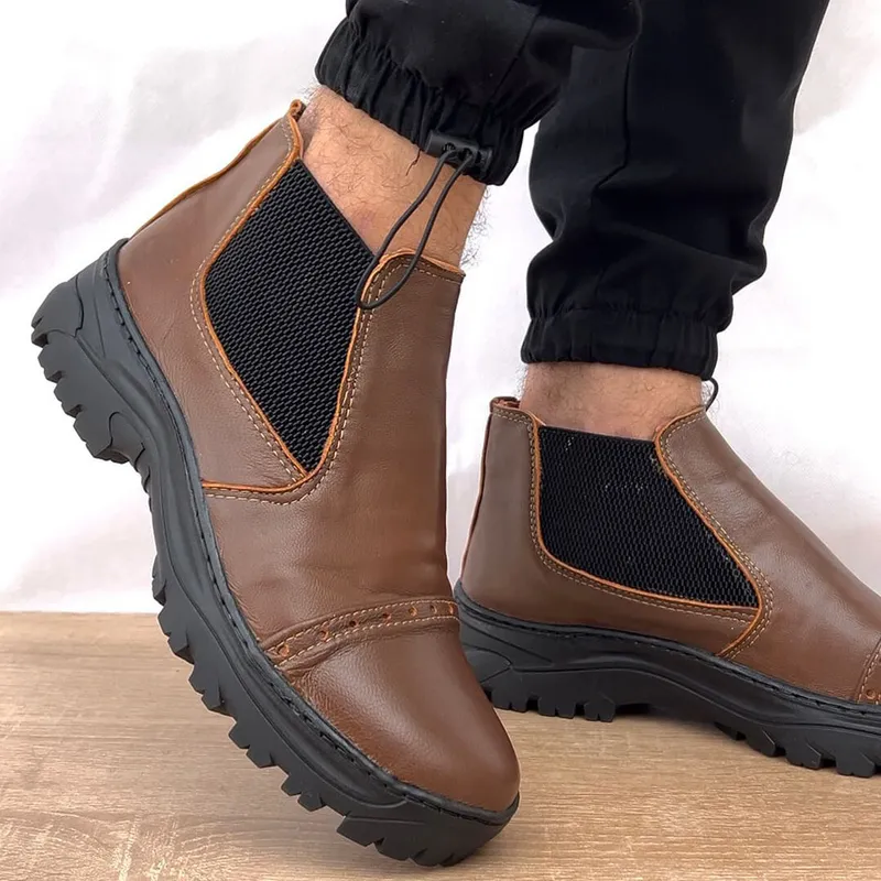 Bottes en cuir homme TH
